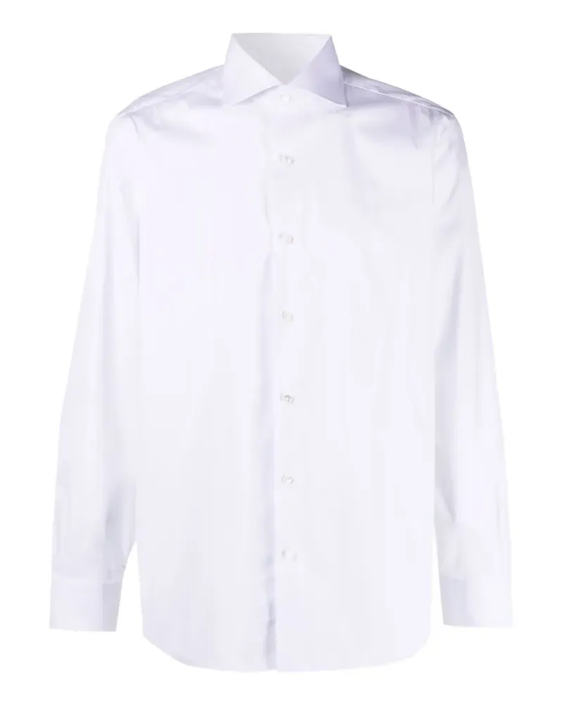 BARBA french collar button shirt - Weiß Weiß