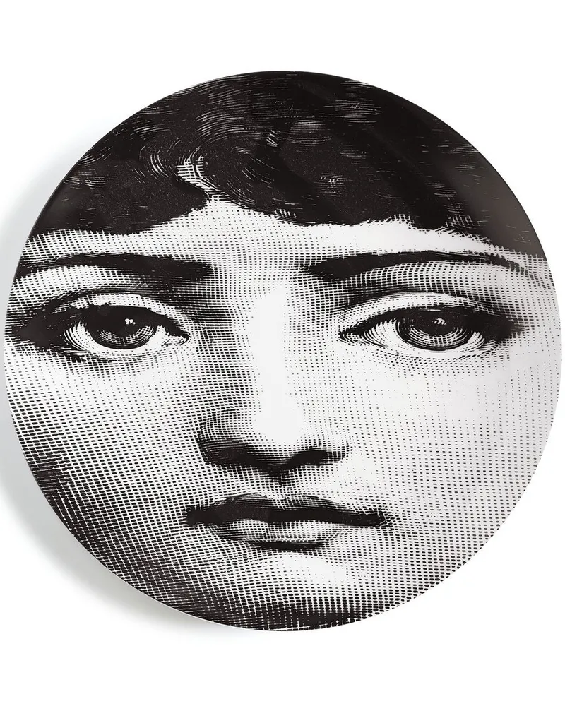 Fornasetti Tema e Variazioni n.54 Wandteller Weiß