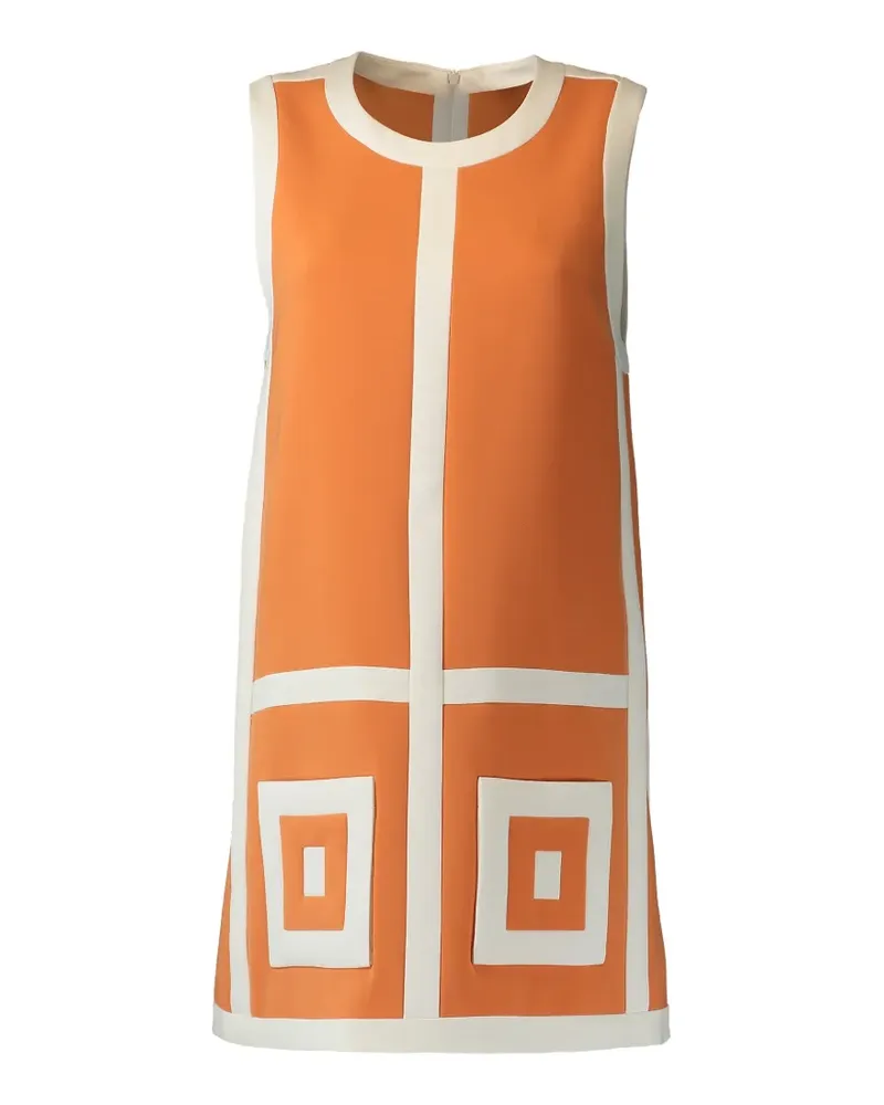Alexis Estara geometric-pattern mini dress - Orange Orange