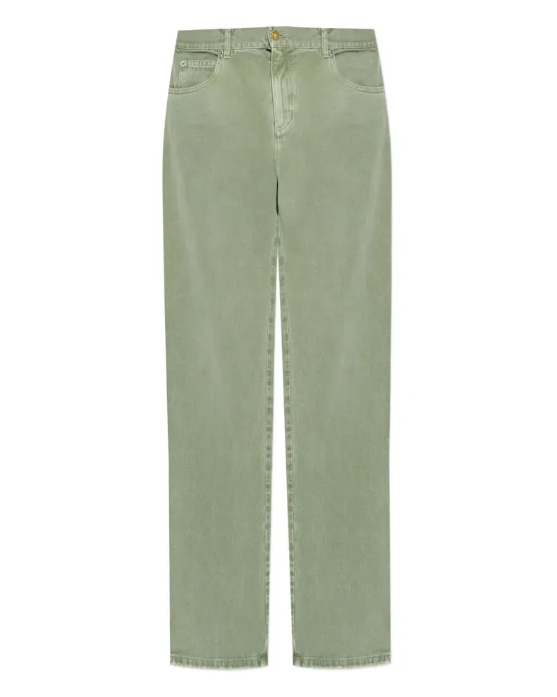 Balmain Jeans mit gravierten Logo-Knöpfen - Grün Grün