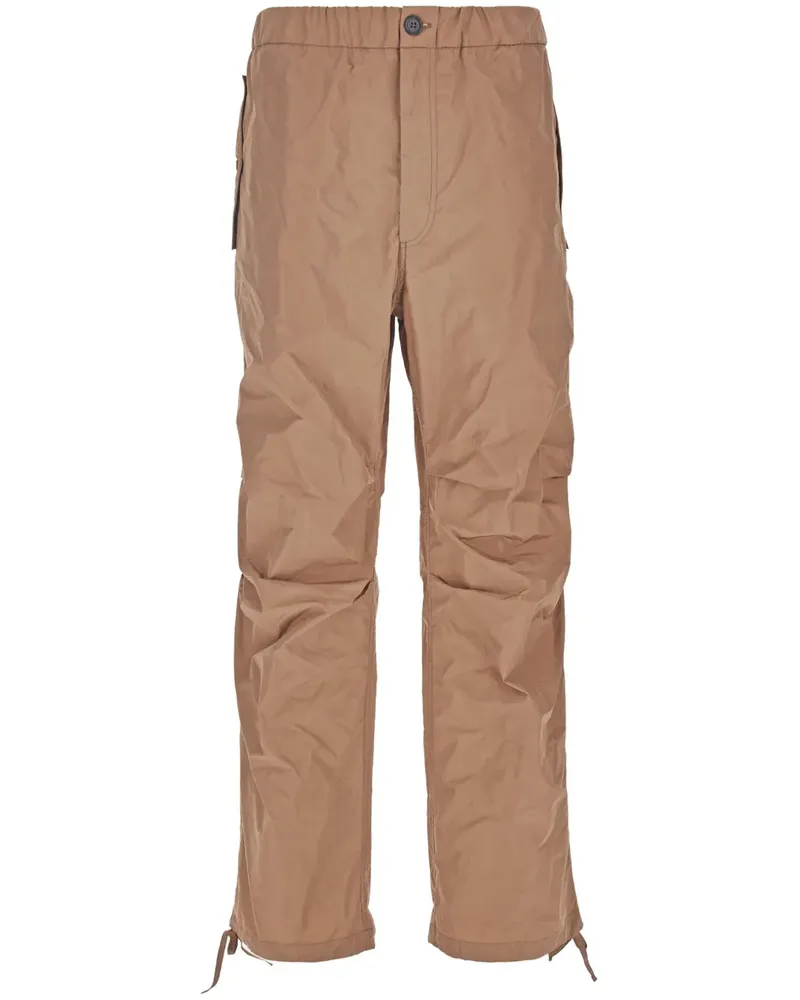 Ferragamo Wide-Leg-Hose aus Taft - Nude Nude