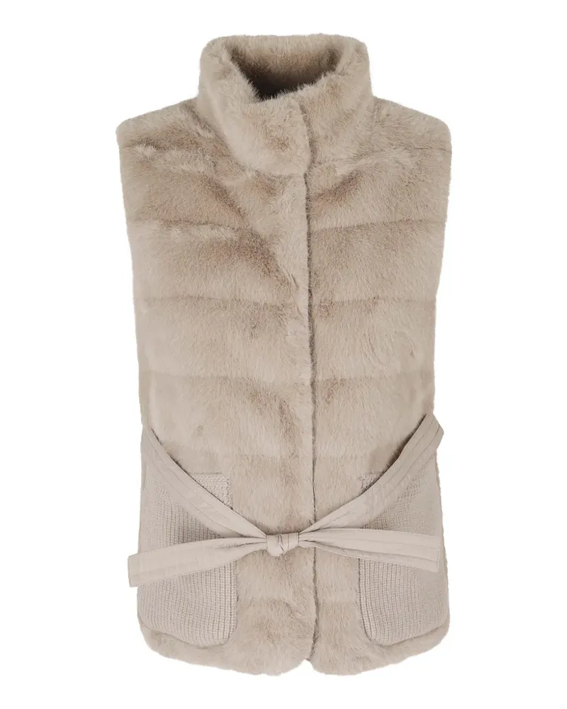 DUNO Ellis belted gilet - Nude Nude