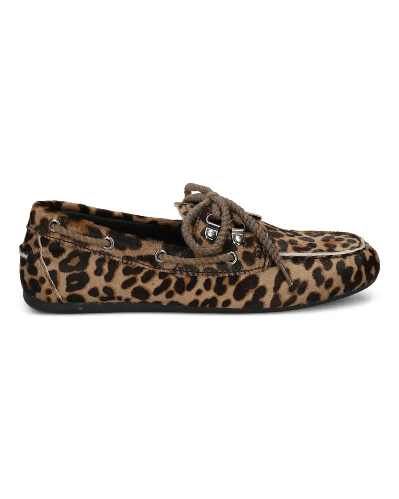 Bibi Lou Loafer mit Leopardenprint - Braun Braun