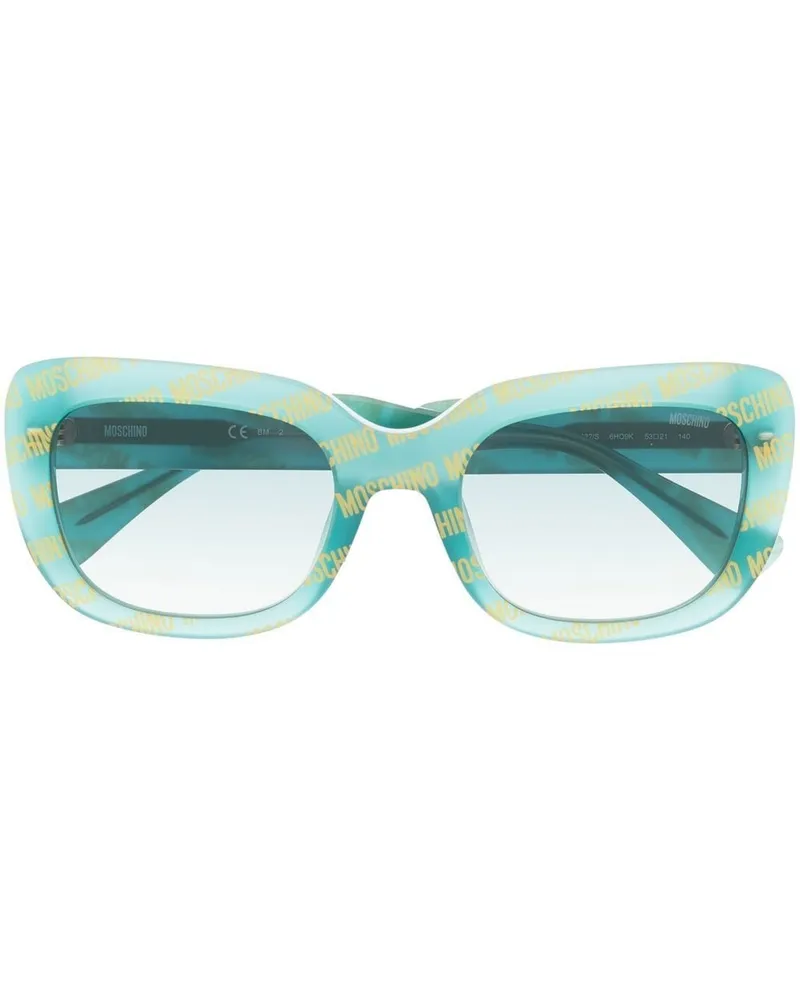 Moschino Cat-Eye-Sonnenbrille mit Logo Grün