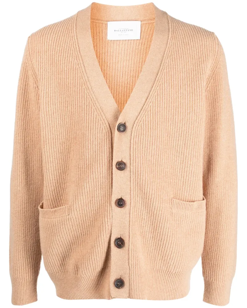 Ballantyne Cardigan mit V-Ausschnitt - Nude Nude