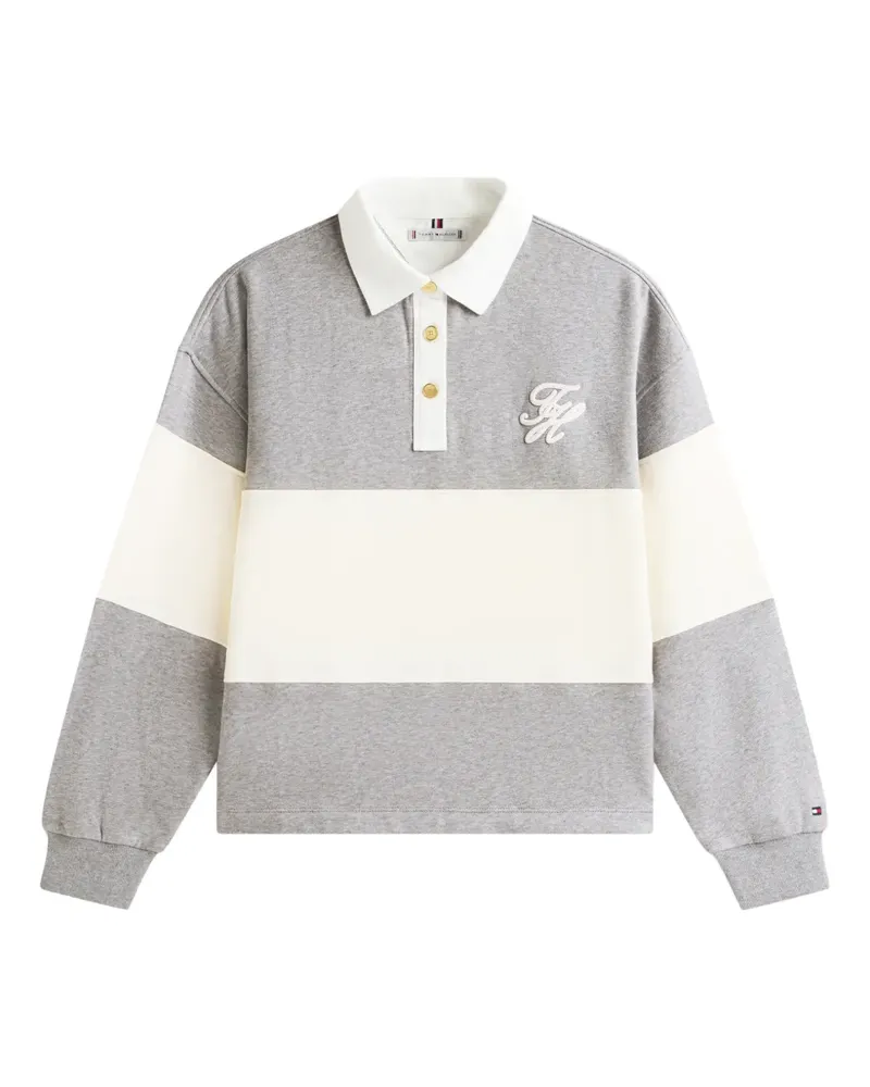 Tommy Hilfiger colourblock logo-embroidery polo shirt - Grau Grau