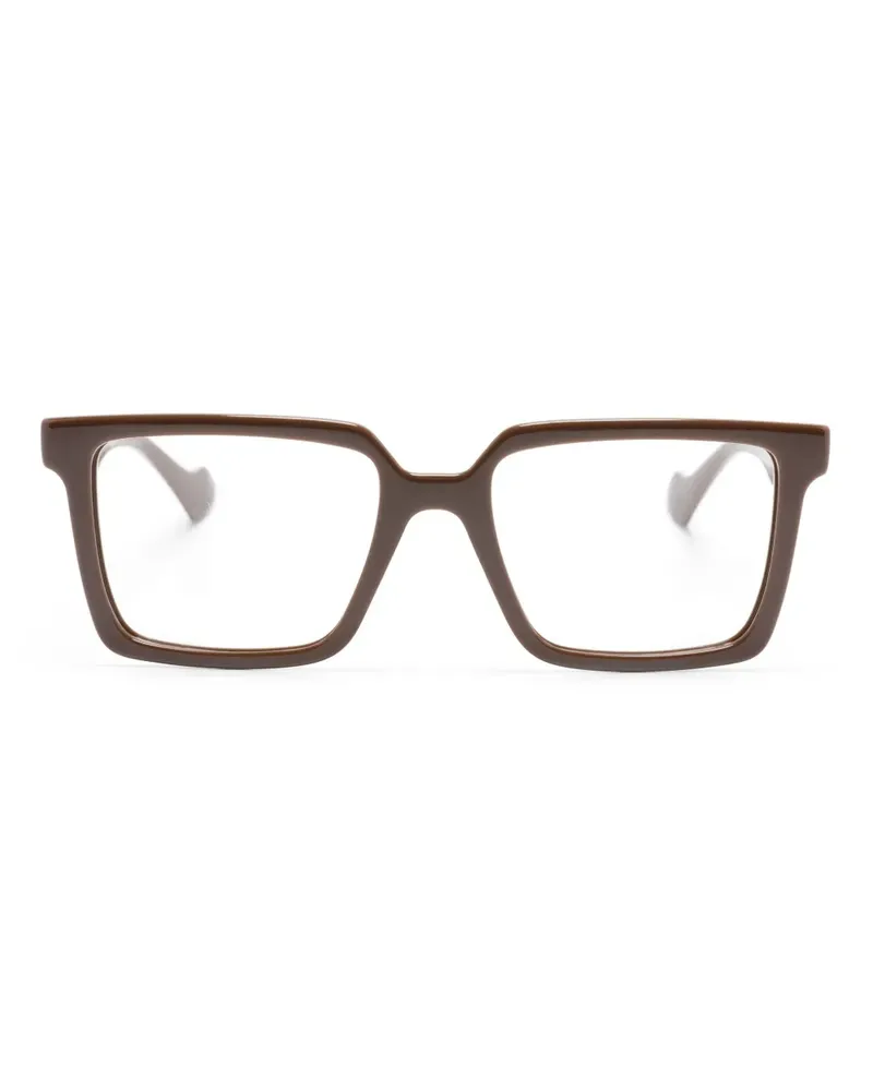 Gucci Brille mit eckigem Gestell - Braun Braun