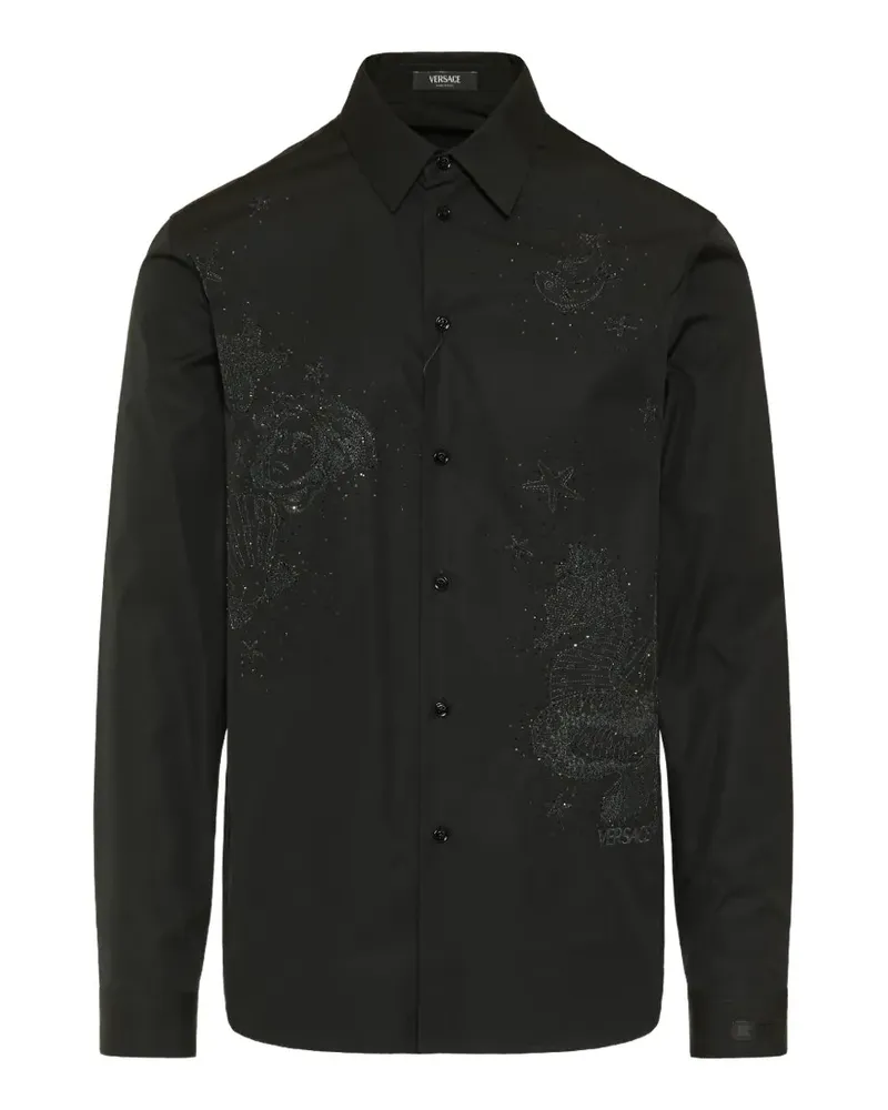 Versace embellishment buttoned shirt - Schwarz Schwarz