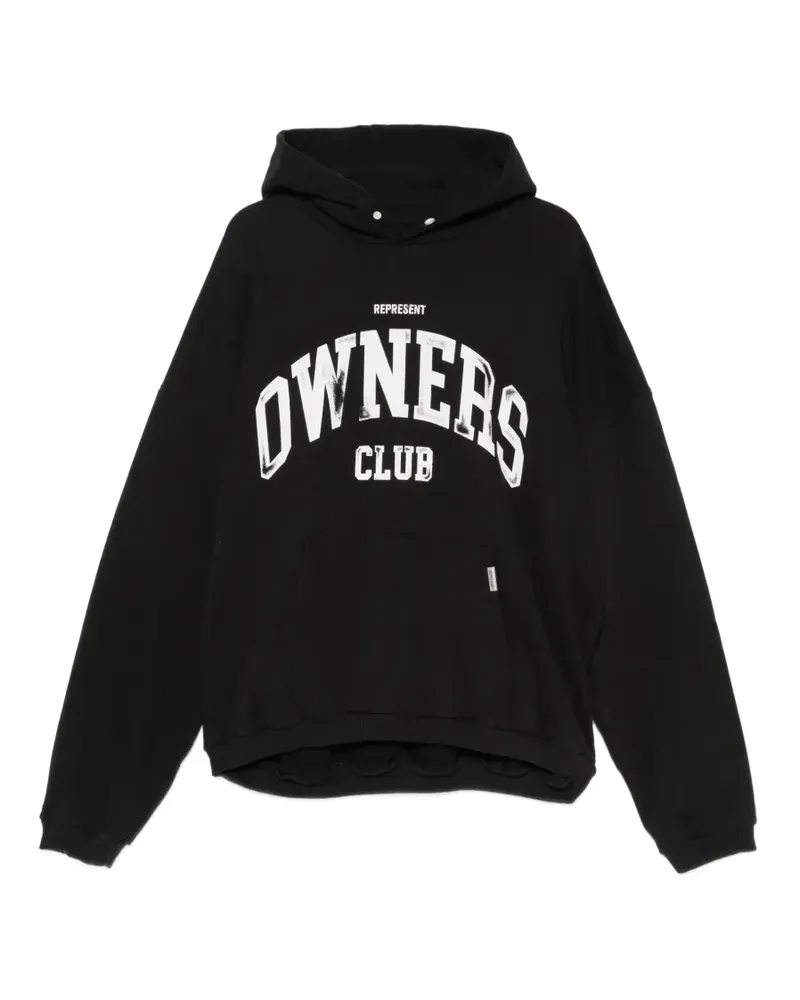 REPRESENT Owners Hoodie mit Logo-Print - Schwarz Schwarz