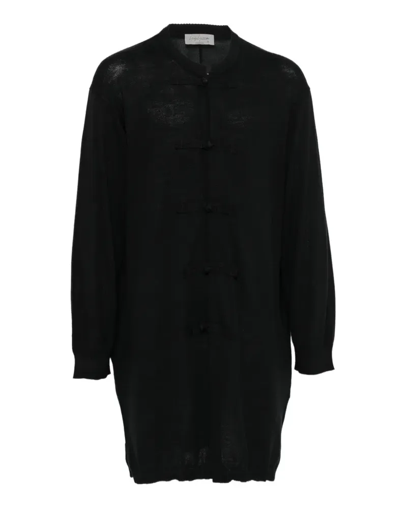 Yohji Yamamoto Cardigan mit Froschverschluss - Schwarz Schwarz