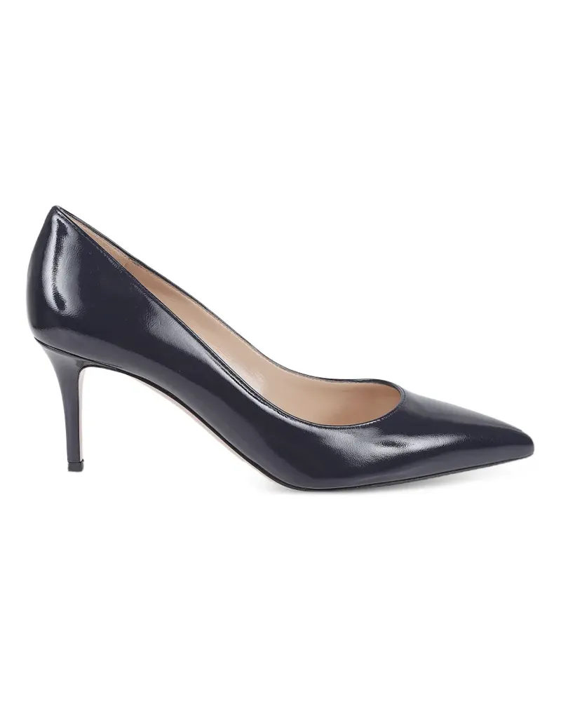 Gianvito Rossi 70mm Gianvito patent-leather pointed-toe heeled pumps - Blau Blau