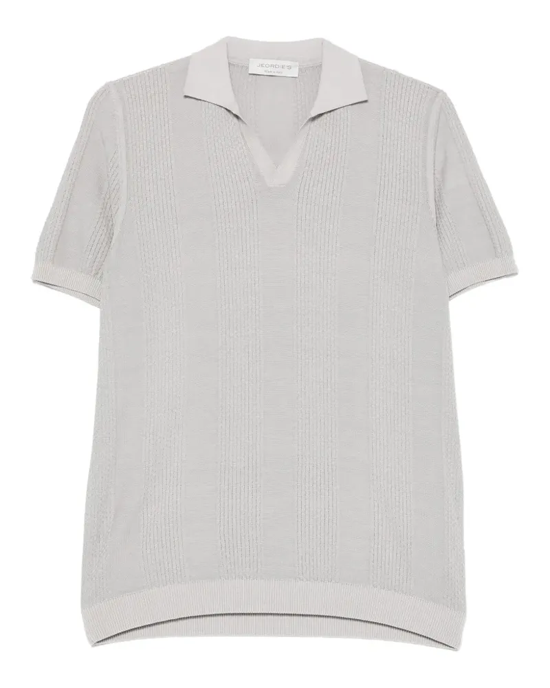 Jeordie's T-Shirt mit Poloshirtkragen - Grau Grau