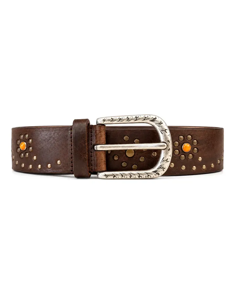 Anderson's Ledergürtel mit Nieten - Braun Braun