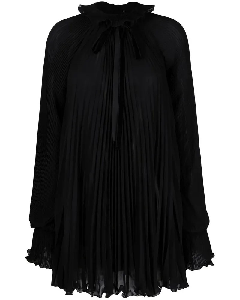 Philipp Plein Plissiertes Kleid - Schwarz Schwarz