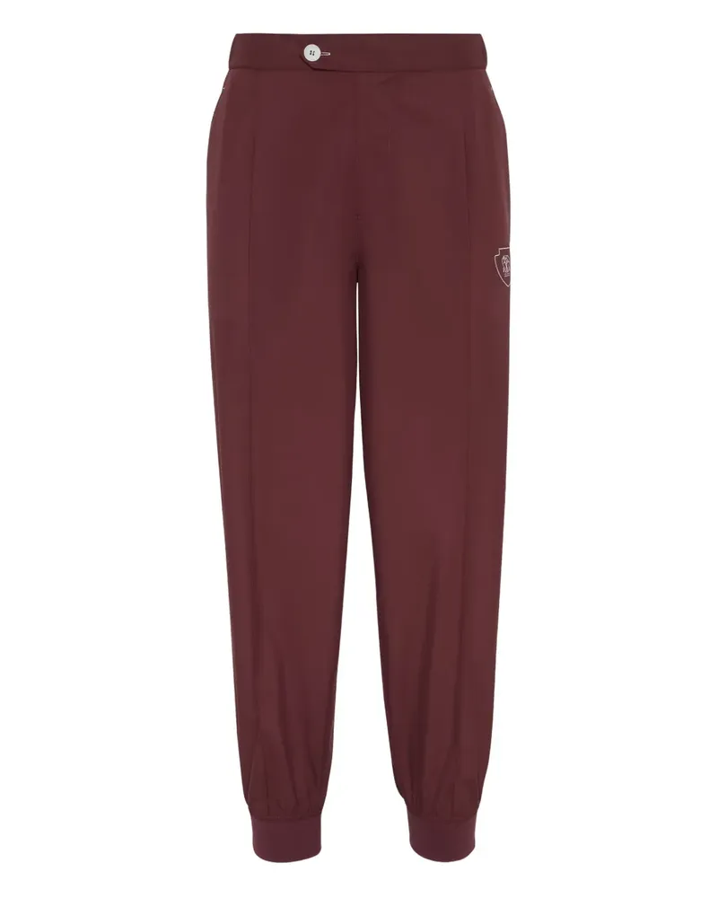 Brunello Cucinelli Jogginghose mit Logo-Print - Rot Rot