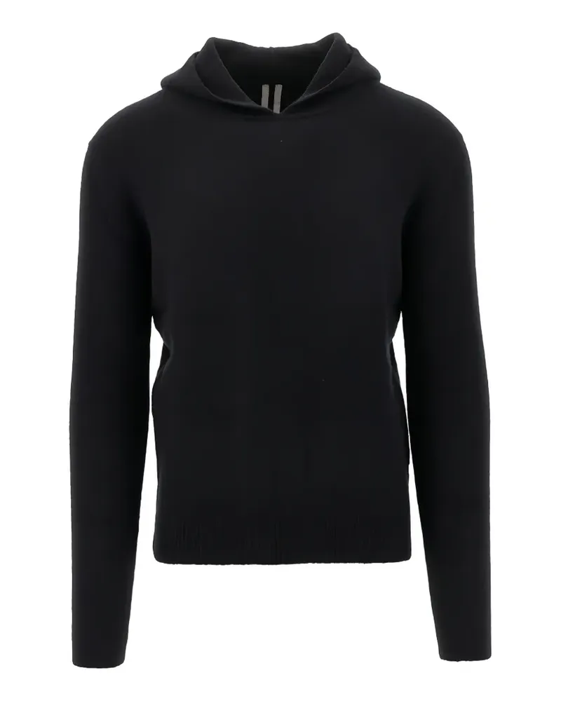 Rick Owens fine-knit hoodie - Schwarz Schwarz