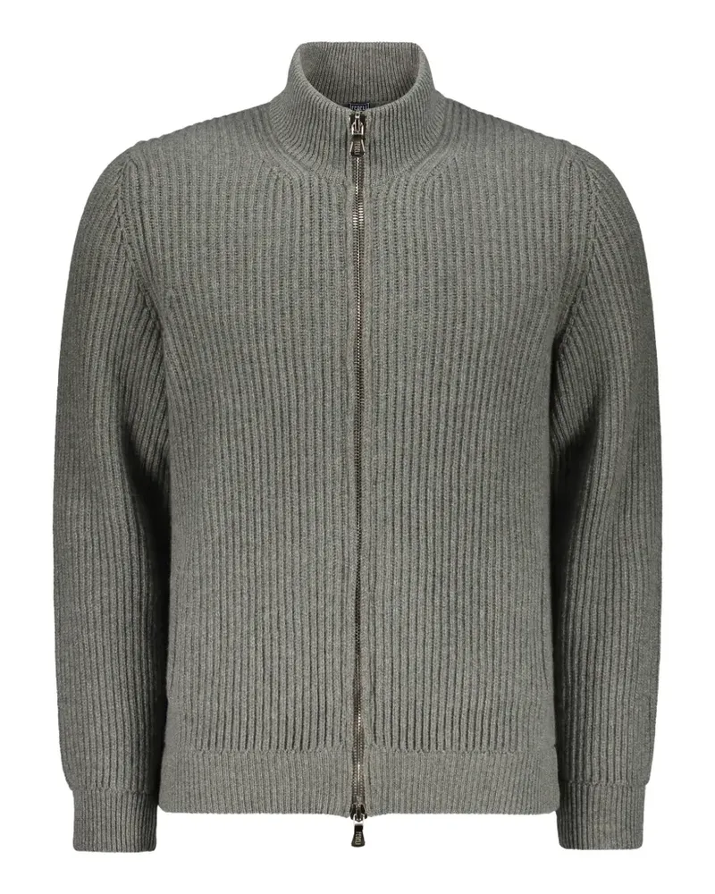 Fedeli zip high-neck cardigan - Grau Grau