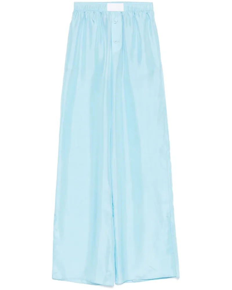 Maison Margiela Hose aus Seide - Blau Blau