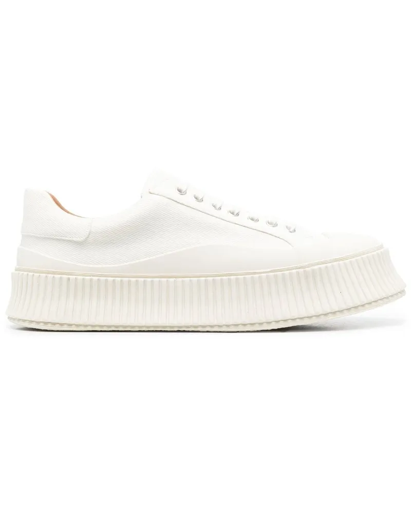 Jil Sander Sneakers mit geriffelter Sohle - Weiß Weiß
