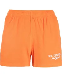 SPORTY & RICH Shorts mit Logo-Stickerei Orange