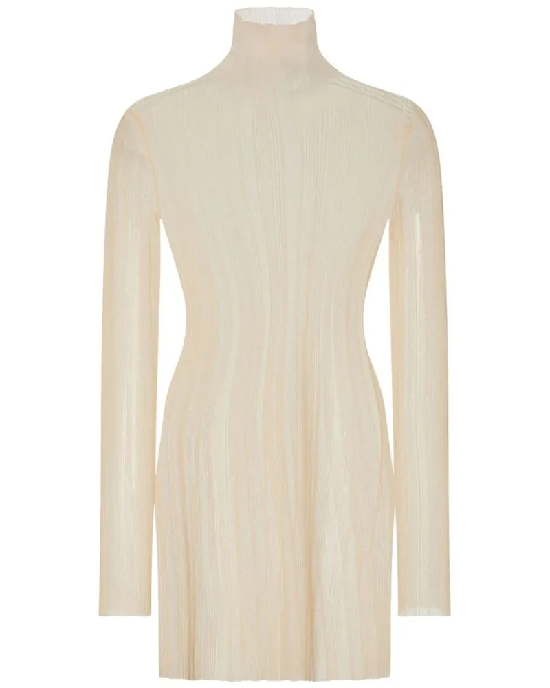 Rosetta Getty Semi-transparentes Plisseekleid - Nude Nude