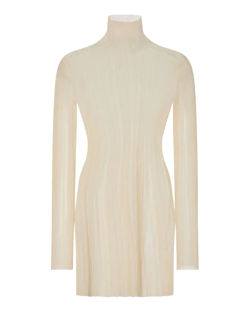 Rosetta Getty Semi-transparentes Plisseekleid - Nude Nude