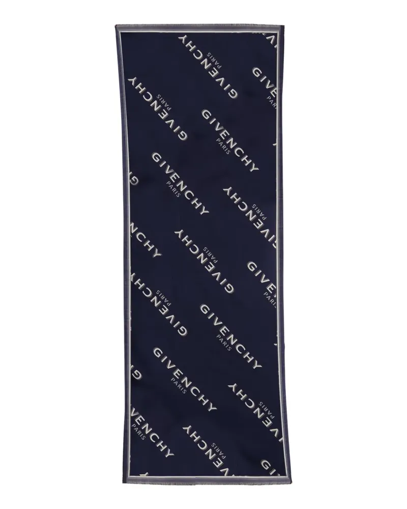 Givenchy Schal mit Monogrammmuster - Blau Blau