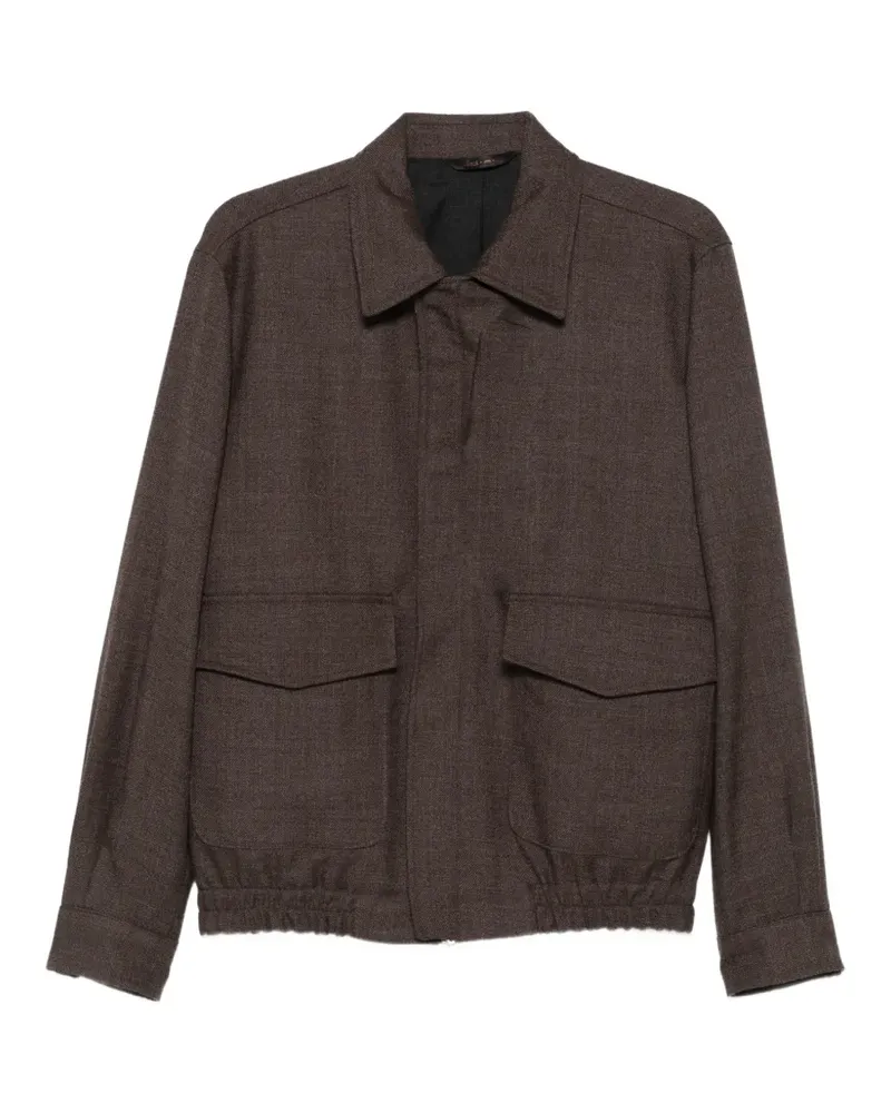 Briglia 1949 Jacke mit Klappentasche und elastischem Saum - Braun Braun