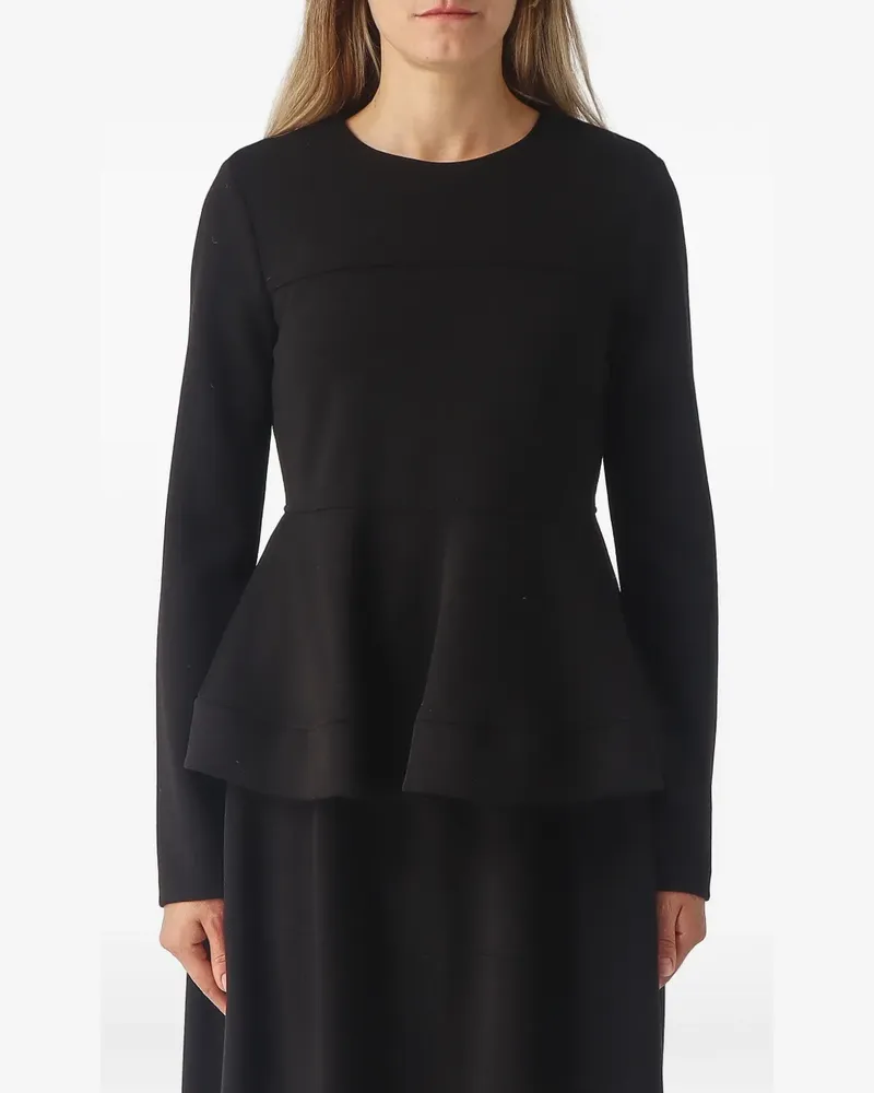 MEIMEIJ Bluse mit Schößchen - Schwarz Schwarz