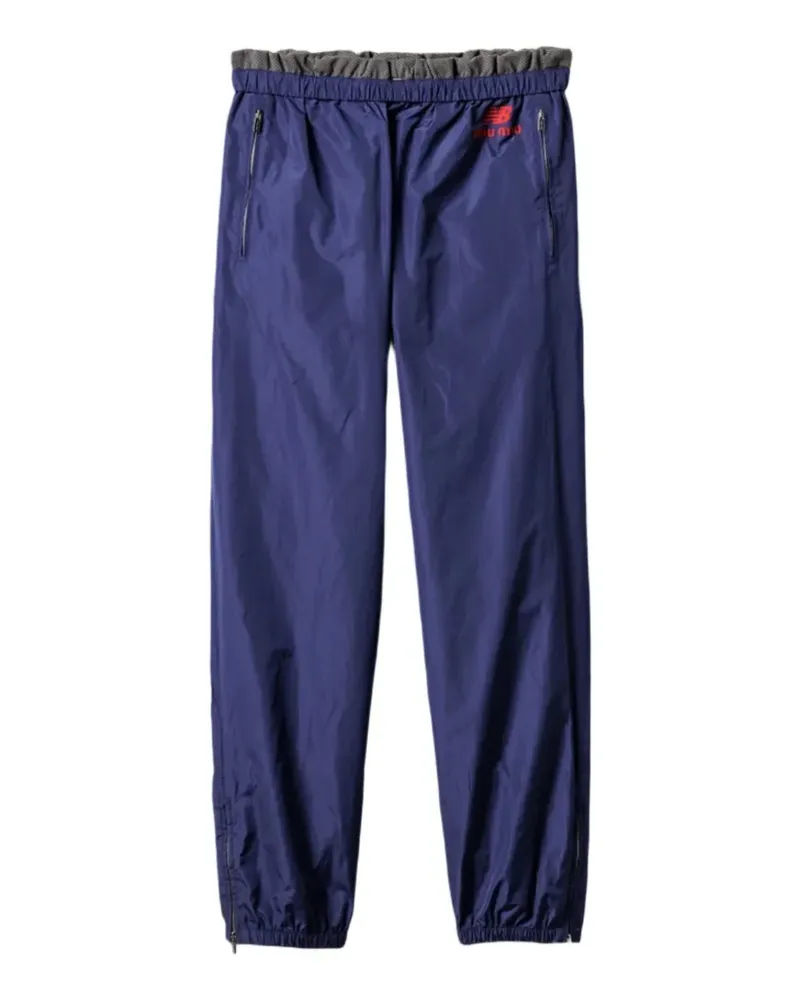 Miu Miu x New Balance logo-print track pants - Blau Blau