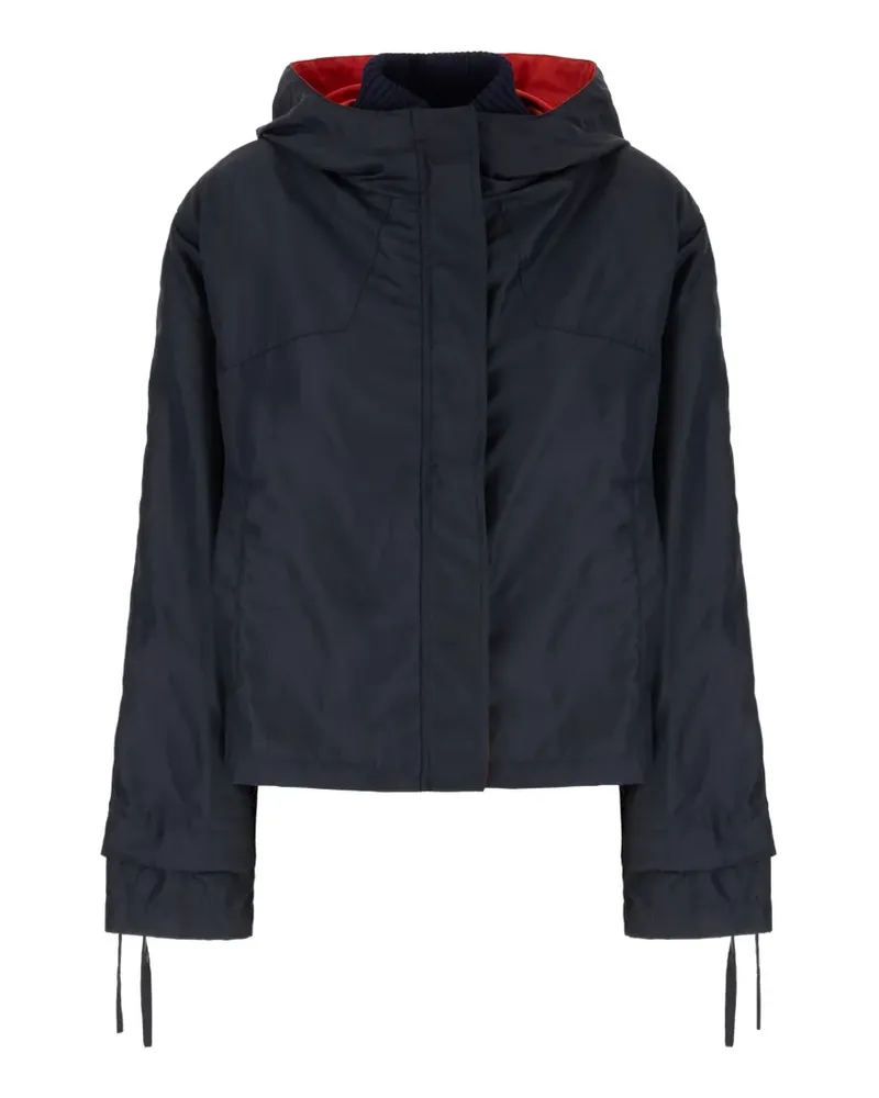 Iceberg drawstring-cuff hooded jacket - Blau Blau
