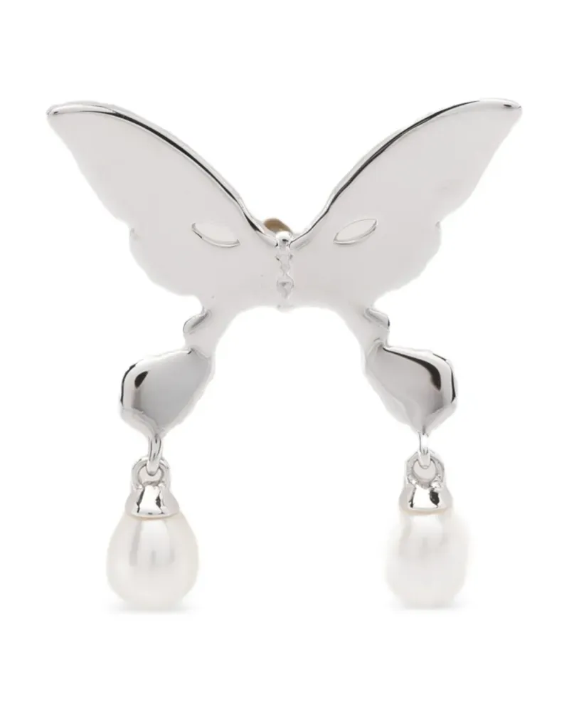 Perks and Mini Einzelner Alien Kiss Hängeohrring - Silber Silber