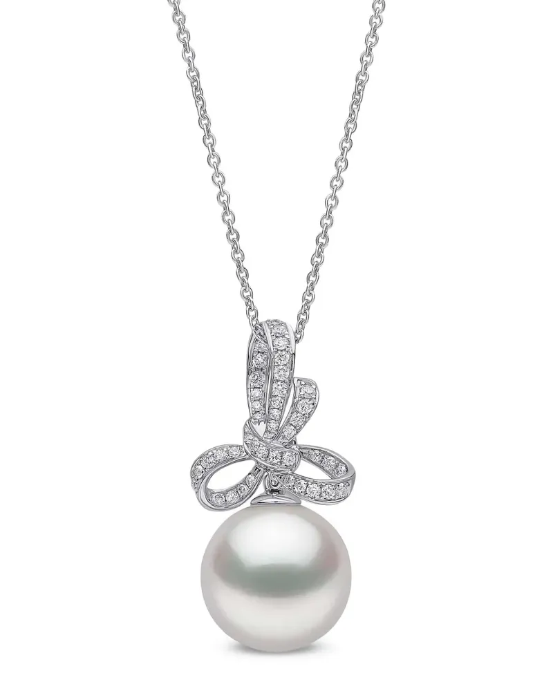YOKO London Contessa diamond and pearl pendant - Silber Silber