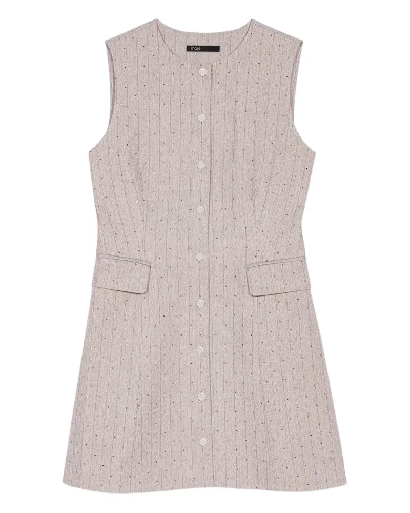 Maje Kleid mit Strass - Grau Grau