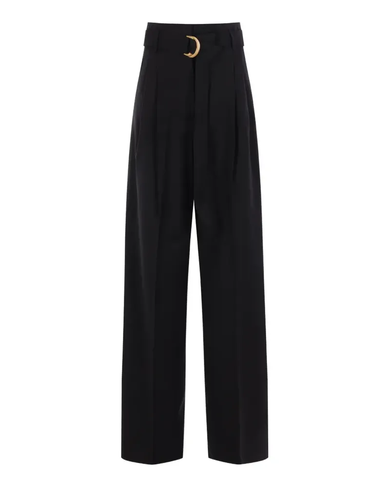 Max Mara belted pleated trousers - Schwarz Schwarz