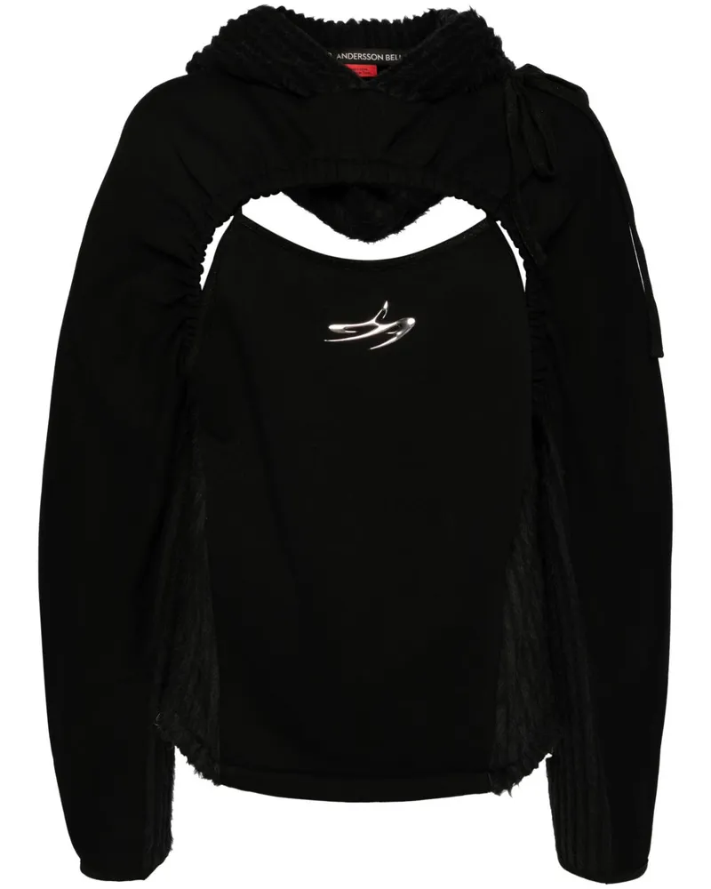 Andersson Bell x Ottolinger Hoodie mit Auto-Print - Schwarz Schwarz