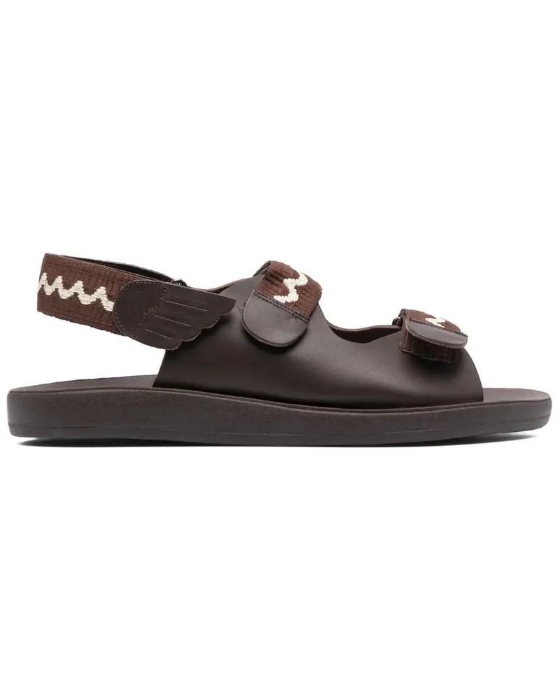 Ancient Greek Sandals Olympos Sandalen mit Klettverschluss - Braun Braun
