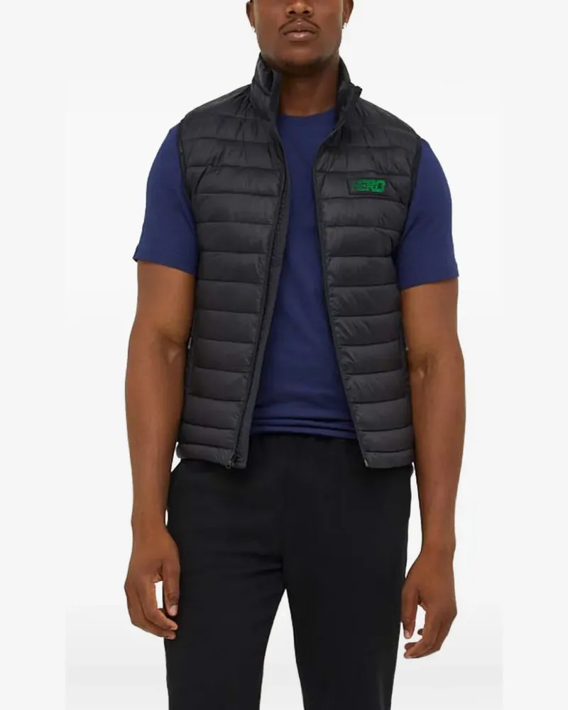 Rossignol quilted zip-up gilet - Schwarz Schwarz