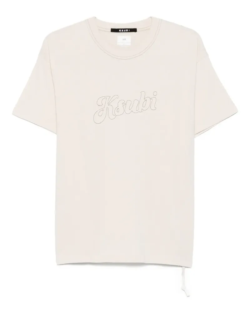 ksubi T-Shirt mit Logo-Stickerei - Nude Nude