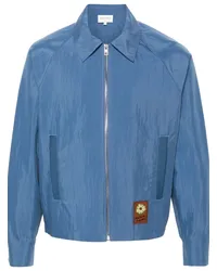 Kitsuné Bomberjacke mit Floating Flower-Patch Blau