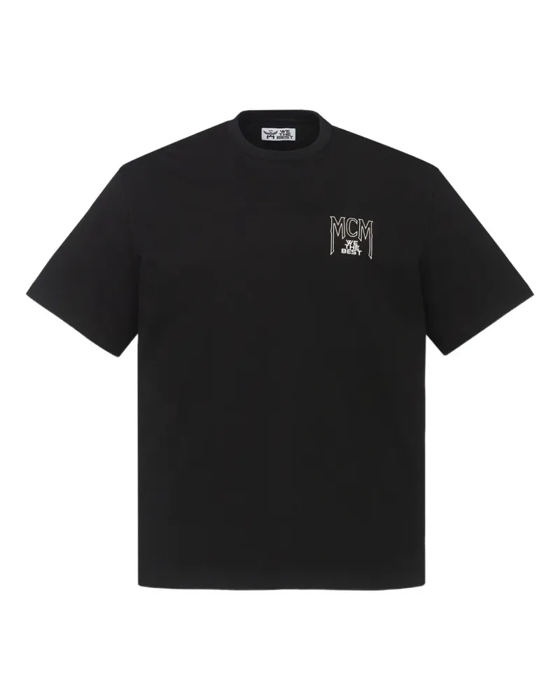MCM We the Best T-Shirt mit Logo-Print - Schwarz Schwarz