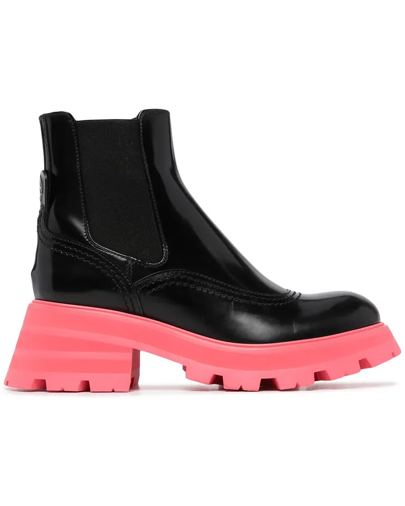 Alexander McQueen Zweifarbige Chelsea-Boots - Schwarz Schwarz