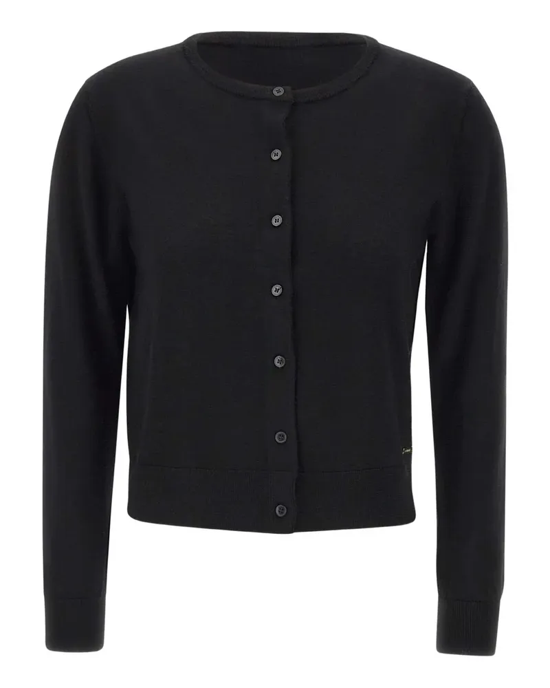 Kaos Cardigan mit rundem Ausschnitt - Schwarz Schwarz