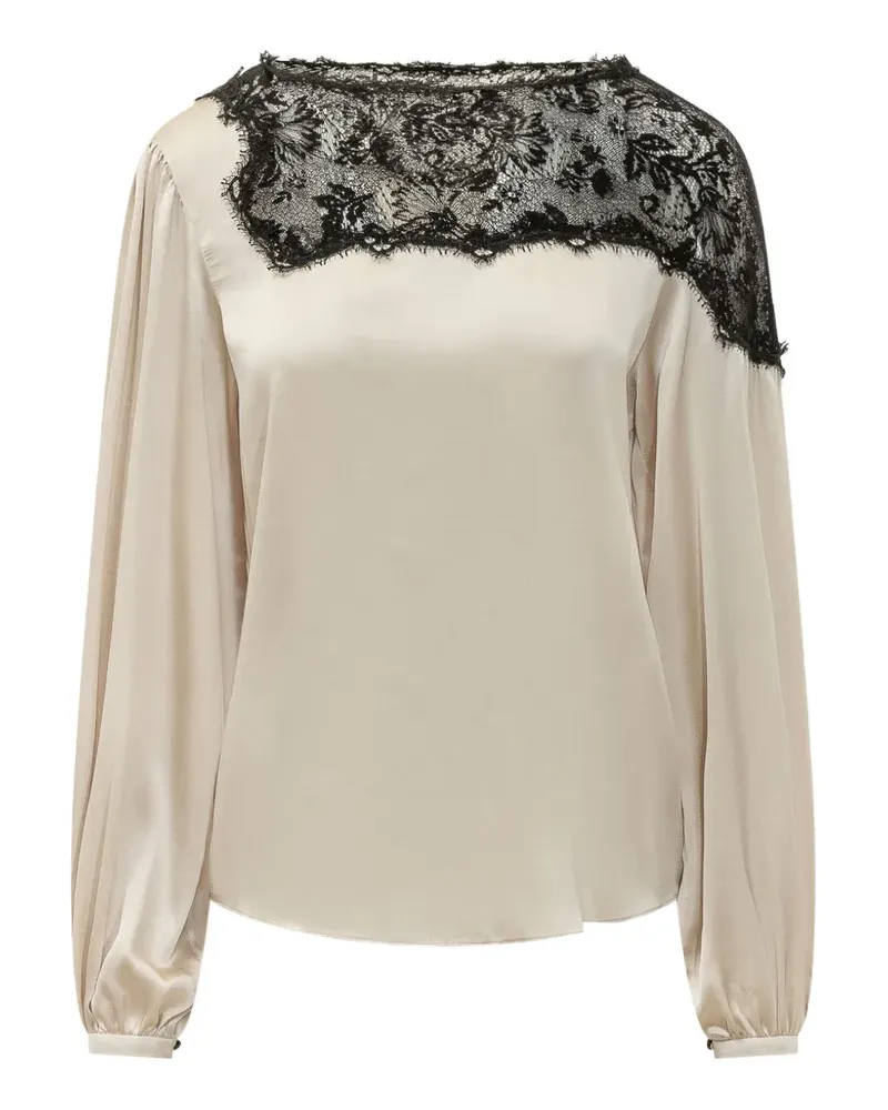 Isabel Marant Azare Bluse mit Spitzenbesatz - Nude Nude