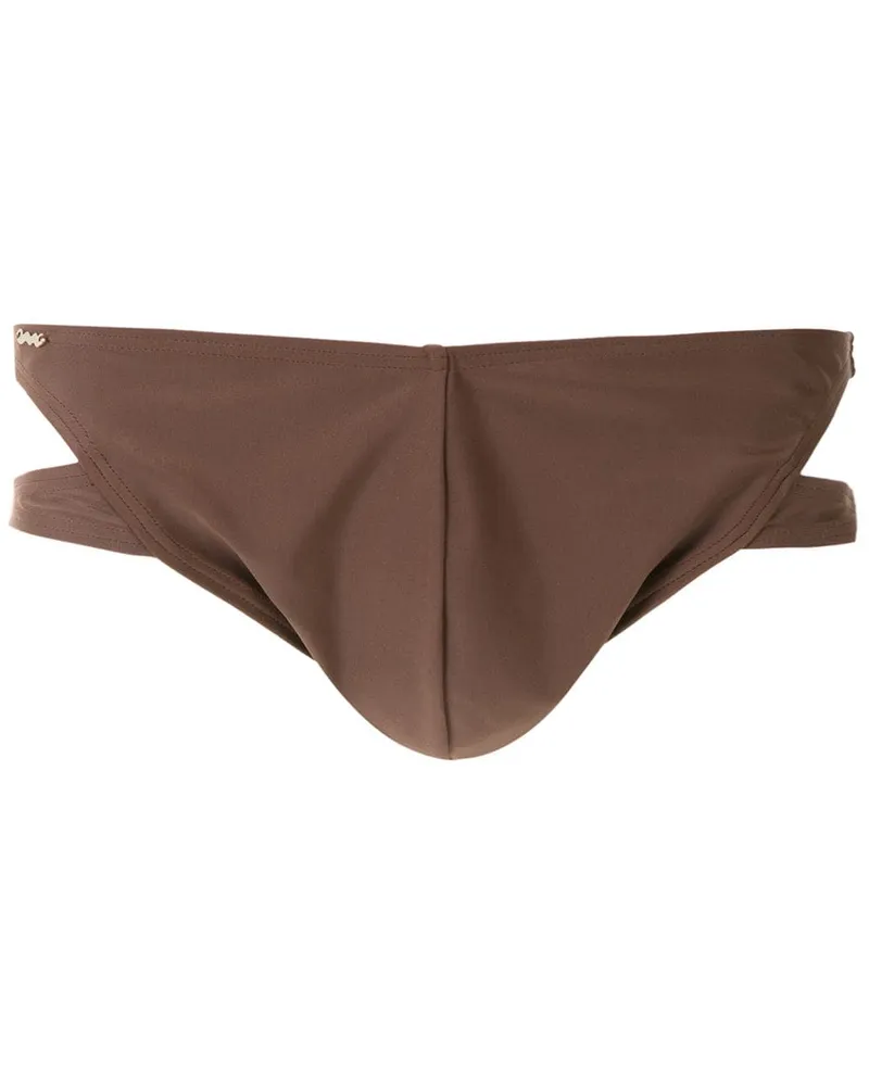 Amir Slama Klassische Badehose - Braun Braun