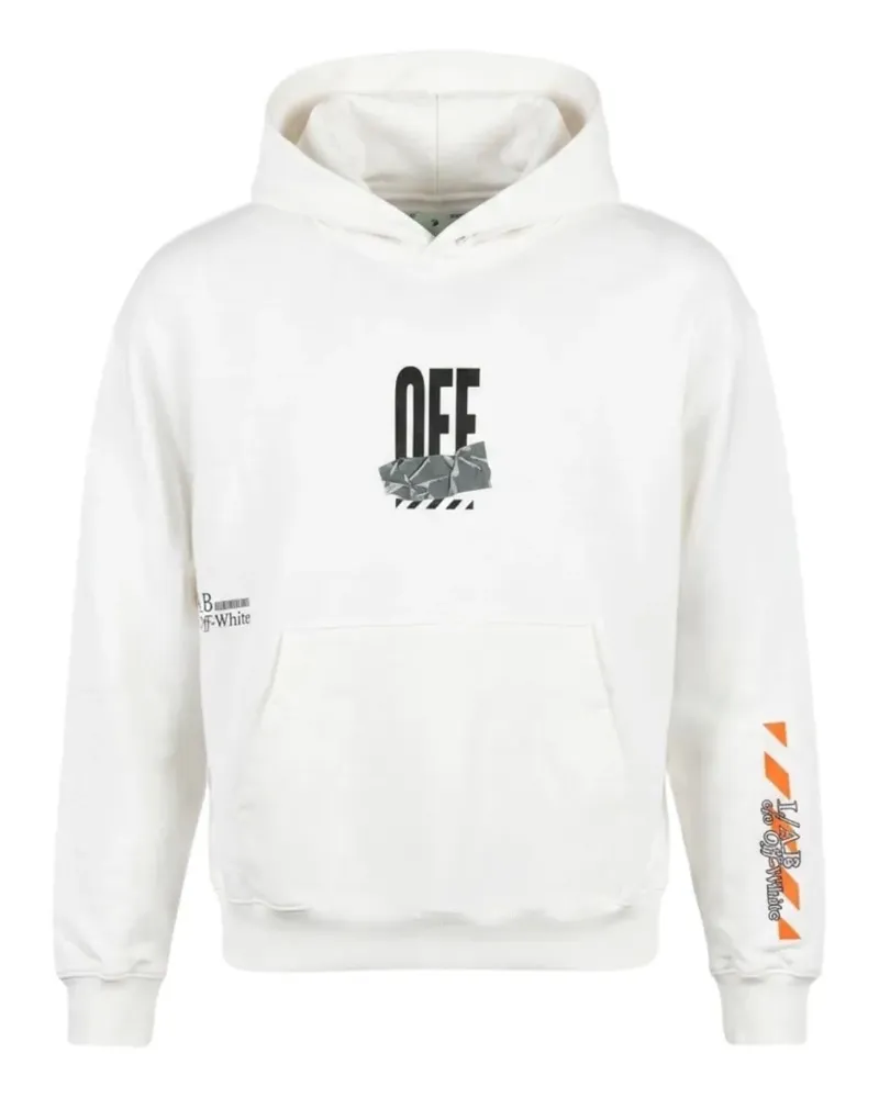 OFF-WHITE L/AB Off Active Tape Hoodie - Weiß Weiß
