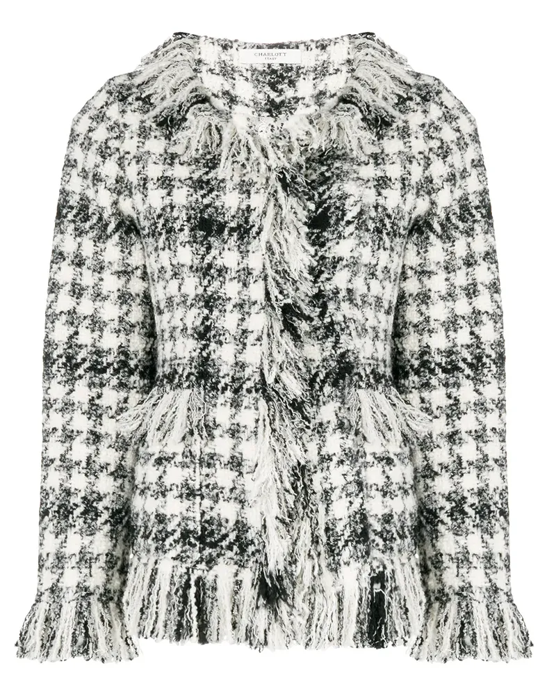 Charlott Karierte Jacke - Schwarz Schwarz