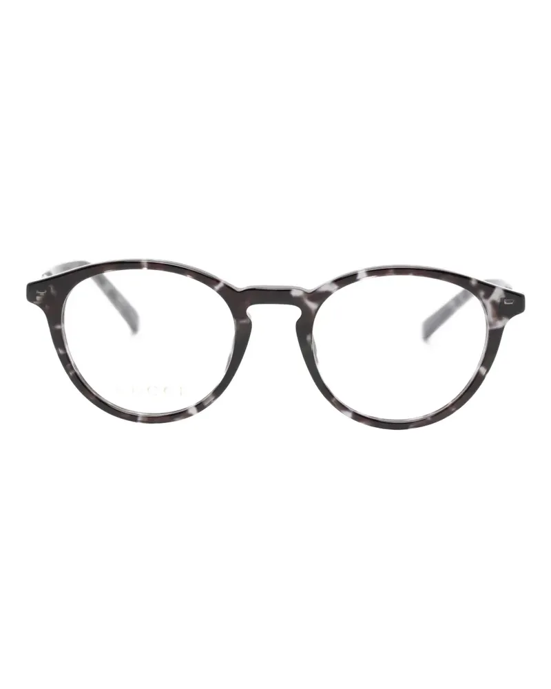 Gucci Brille mit rundem Gestell - Schwarz Schwarz
