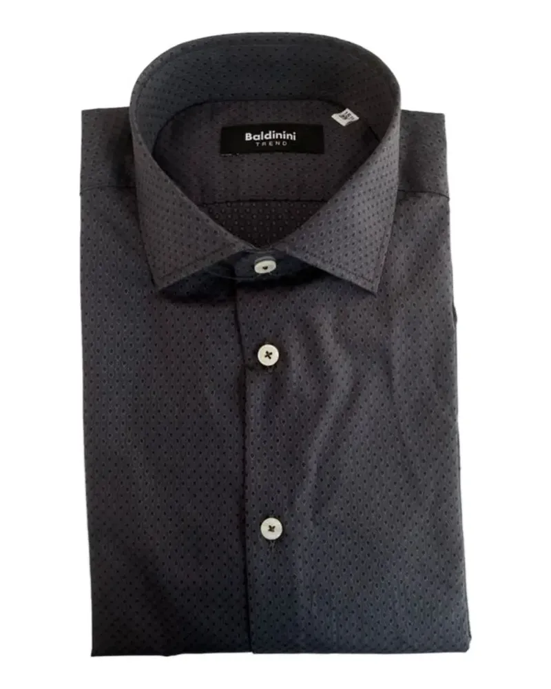 Baldinini Hemd mit Mikro-Muster - Grau Grau