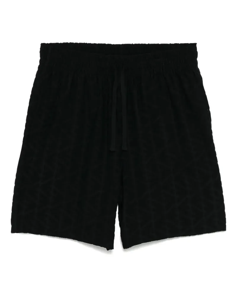 Emporio Armani Shorts mit Logo-Stickerei - Schwarz Schwarz